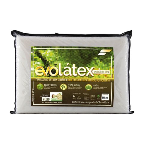 Travesseiro Evolatex Médio com Fibra de Eucalipto