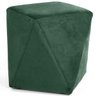 Puff Decorativo para Sala de Estar Ametista D02 Veludo Verde Musgo B-303 - 1