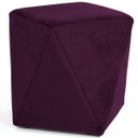 Ver imagem 1 de Puff Decorativo para Sala de Estar Ametista D02 Veludo Roxo Grape B-292