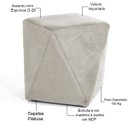 Ver imagem 4 de Kit 2 Puffs Decorativo para Sala de Estar Ametista D02 Veludo Bege B-309