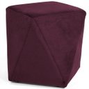 Ver imagem 2 de Kit 2 Puffs Decorativo para Sala de Estar Ametista D02 Veludo Marsala C-278