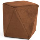 Ver imagem 2 de Kit 2 Puffs Decorativo para Sala de Estar Ametista D02 Veludo Telha C-262