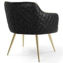 Ver imagem 5 de Kit 2 Poltronas Pés Palito D'Ouro Jade D02 Linho Bege C-129 Tressê Corano Preto - Lyam Decor