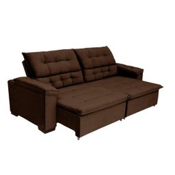 Sofá Retrátil e Reclinável 2,44m Molas Bonnel Suede Arezzo - 2