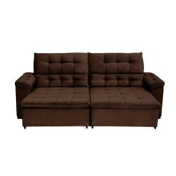 Sofá Retrátil e Reclinável 2,44m Molas Bonnel Suede Arezzo - 3