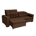 Ver imagem 4 de Sofá Retrátil e Reclinável 2,44m Molas Bonnel Suede Arezzo