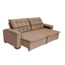 Ver imagem 2 de Sofá Retrátil e Reclinável 2,44m Molas Bonnel Suede Arezzo