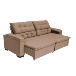 Sofá Retrátil e Reclinável 2,44m Molas Bonnel Suede Arezzo - 2