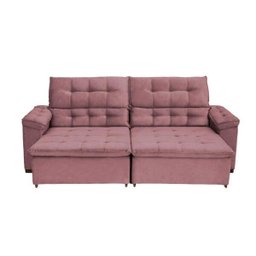 Sofá Retrátil e Reclinável 2,44m Molas Bonnel Suede Arezzo - 3