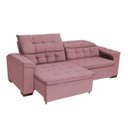 Ver imagem 4 de Sofá Retrátil e Reclinável 2,44m Molas Bonnel Suede Arezzo