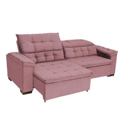 Sofá Retrátil e Reclinável 2,44m Molas Bonnel Suede Arezzo - 4