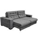 Ver imagem 2 de Sofá Retrátil e Reclinável 2,10m Suede New California