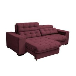 Sofá Retrátil e Reclinável 2,10m 3 Lugares Molas Ensacadas Pillow Top Suede New Califórnia - 3