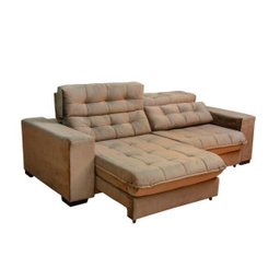 Sofá Retrátil e Reclinável 2,10m 3 Lugares Molas Ensacadas Pillow Top Suede New Califórnia - 3