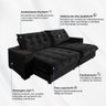 Sofá Retrátil e Reclinável 2,30cm 4 Lugares Molas Ensacadas Pillow Top Califórnia - 4