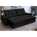 Ver imagem 1 de Sofá Retrátil e Reclinável 2,50m 4 Lugares Molas Ensacadas Pillow Top Califórnia