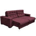 Ver imagem 2 de Sofá New California Retrátil e Reclinável 2,90m Suede Vinho