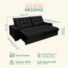 Sofá Retrátil e Reclinável 2,70m 5 Lugares Molas Ensacadas Pillow Top Califórnia - 3