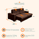 Ver imagem 5 de Sofá Retrátil e Reclinável 2,50m Suede New California