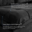 Ver imagem 5 de Sofá Califórnia Retrátil e Reclinável 2,10m Suede Preto