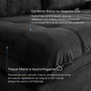 Ver imagem 5 de Sofá Califórnia Retrátil e Reclinável 2,10m Suede Preto