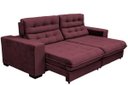 Ver imagem 2 de Sofá New California Retrátil e Reclinável 2,70m Suede Vinho