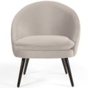Ver imagem 3 de Kit 2 Poltronas Decorativas Fixa Pés Palito Rafa D02 Veludo Bege C-309 - Lyam Decor