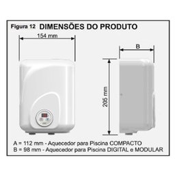 Aquecedor Cardal Para Piscina Digital AQ260/2 (220v) - 2