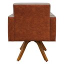 Ver imagem 7 de Kit 2 Poltronas Decorativa Base Giratória de Madeira Helô L02 Linho Bege Corano Marrom - Lyam