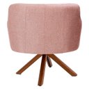 Ver imagem 6 de Kit 2 Poltronas Decorativa Base Giratória de Madeira Jade D02 Linho Rosa C-105 - Lyam Decor