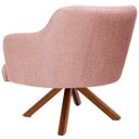 Ver imagem 5 de Kit 2 Poltronas Decorativa Base Giratória de Madeira Jade D02 Linho Rosa C-105 - Lyam Decor