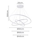 Ver imagem 4 de Lustre Pendente Nordecor Inverse Redondo 2141-1 Com 3 Metros Branco Led Bivolt
