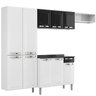 Cozinha Compacta Itatiaia Rose 04 peças 10 portas em aço - Branco/Preto - 1