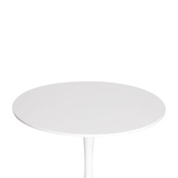 Mesa Saarinen Tulipa Redonda 80cm Tampo Madeira Branca Sala Cozinha Jantar - 2