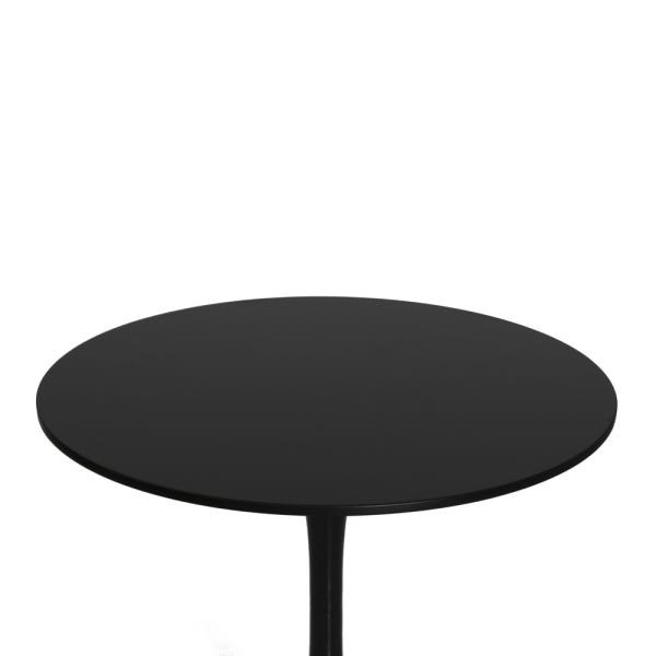 Mesa Saarinen Tulipa Redonda 80cm Tampo Madeira Preto Sala Cozinha Jantar - 2