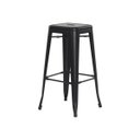 Ver imagem 2 de Kit 2 Banquetas Tolix Iron Design Industrial Preto Fosco 76 cm Aço Cozinha Bar Bistrô Bancada