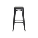 Ver imagem 3 de Kit 3 Banquetas Tolix Iron Design Industrial Preto Fosco 76 cm Aço Cozinha Bar Bistrô Bancada