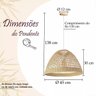 3 Pendente Fibra Natural Junco Artesanal Boho E27 Bancada Nat48 - 7