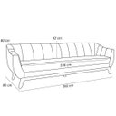 Ver imagem 6 de Sofá 4 Lugares para Sala de Estar Atenas 2,60M D02 Linho Bege B-298 - LyAM Decor