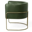 Ver imagem 4 de Kit 2 Poltronas Decorativas Fixa Base de Aço Bronze Betina D02 Corano Verde Musgo B-89 - Lyam