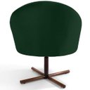 Ver imagem 6 de Kit 2 Poltronas Decorativas Giratória Base X Rafa D02 Veludo Verde C-303 - Lyam Decor