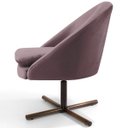 Ver imagem 4 de Kit 2 Poltronas Decorativas Giratória Base X Rafa D02 Veludo Rosê C-305 - Lyam Decor
