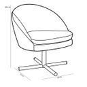 Ver imagem 7 de Kit 2 Poltronas Decorativas Giratória Base X Rafa D02 Veludo Rosê C-305 - Lyam Decor