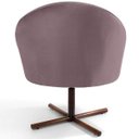 Ver imagem 6 de Kit 2 Poltronas Decorativas Giratória Base X Rafa D02 Veludo Rosê C-305 - Lyam Decor