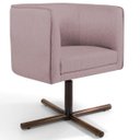 Ver imagem 1 de Poltrona Decorativa Giratória Base X Betina D02 Veludo Rosê B-305 - Lyam Decor