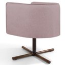 Ver imagem 3 de Poltrona Decorativa Giratória Base X Betina D02 Veludo Rosê B-305 - Lyam Decor