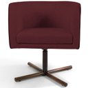 Ver imagem 2 de Poltrona Decorativa Giratória Base X Betina D02 Veludo Marsala C-278 - Lyam Decor