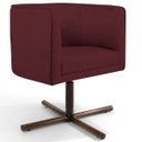 Ver imagem 1 de Poltrona Decorativa Giratória Base X Betina D02 Veludo Marsala C-278 - Lyam Decor