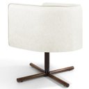 Ver imagem 3 de Poltrona Decorativa Giratória Base X Betina D02 Veludo Bege B-309 - Lyam Decor
