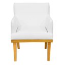 Ver imagem 4 de Kit 2 Poltronas Decorativas para Base Mel Beatriz W01 Corano Branco - Lyam Decor